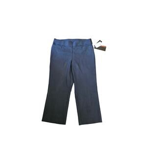 Briggs Comfort Waistband Hidden Elastic Slack Cropped Pants